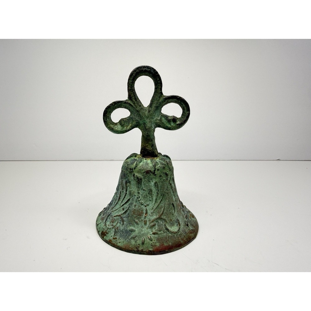 Vintage/Antique Small Hand Held Bronze Mission Church Bell Ringer